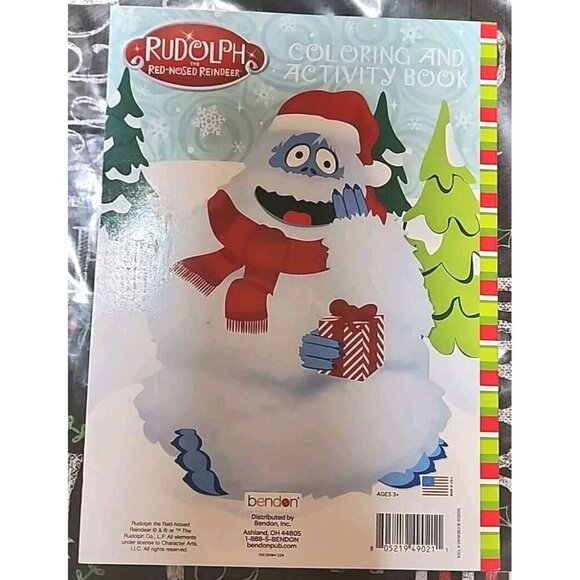 Rudolph Red Nose Reindeer Coloring and Activity Book NEW 120 Pages - Picture 2 of 2